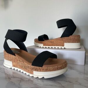 Steve Madden Bandi Cork Platform Wedge Sandal